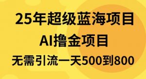 25年超级蓝海项目一天800+，半搬砖项目，不需要引流-金易项目网