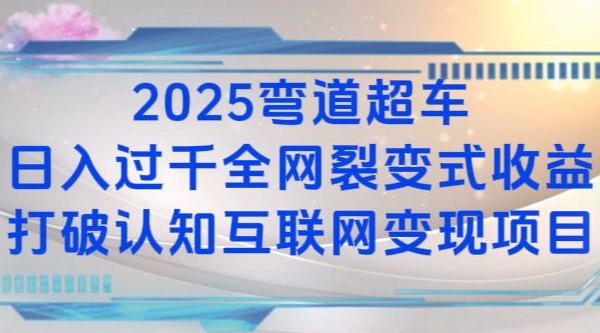 2025弯道超车日入过K全网裂变式收益打破认知互联网变现项目【揭秘】-金易项目网