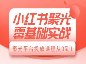 小红书聚光零基础实战，聚光平台投放课程从0到1-金易项目网