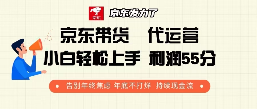 京东带货 代运营 利润55分 告别年终焦虑 年底不打烊 持续现金流-金易项目网