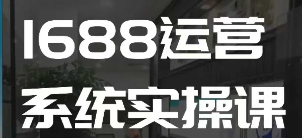 1688高阶运营系统实操课，快速掌握1688店铺运营的核心玩法-金易项目网