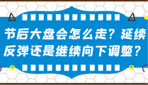 某公众号付费文章：节后大盘会怎么走？延续反弹还是继续向下调整？-金易项目网