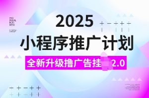 2025小程序推广计划，全新升级撸广告挂JI2.0玩法，日入多张，小白可做【揭秘】-金易项目网