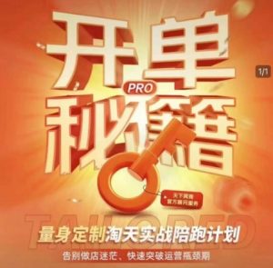 淘宝开单秘籍PRO，量身定制淘天实战陪跑计划，告别做店迷茫、快速突破运营瓶颈期-金易项目网