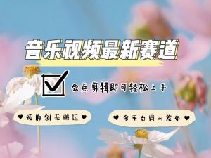 音乐视频赛道最新玩法，纯原创不违规，可所有平台同时发布，会点剪辑即可轻松拿捏-金易项目网