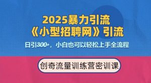 2025最新暴力引流方法，招聘平台一天引流300+，日变现多张，专业人士力荐-金易项目网