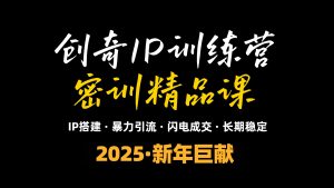 2025年“知识付费IP训练营”小白避坑年赚百万，暴力引流，闪电成交-金易项目网