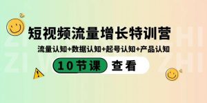短视频流量增长特训营：流量认知+数据认知+起号认知+产品认知（10节课）-金易项目网