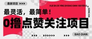 【0撸】最新点赞关注小项目，1毛起赚，1块起提-金易项目网