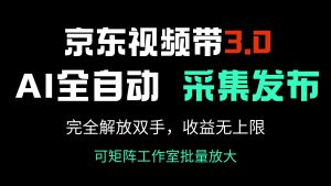 京东视频带货3.0，Ai全自动采集＋自动发布，完全解放双手，收入无上限...-金易项目网
