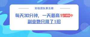 副业她只用了1招，每天30分钟，无脑二创，一天最高1.5k-金易项目网