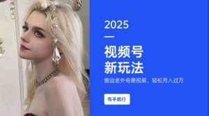 搬运老外奇葩视频，撸视频号分成计划收益，每天只需一小时，新手小白轻松月入过W-金易项目网