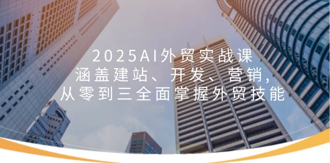 2025AI外贸实战课：涵盖建站、开发、营销, 从零到三全面掌握外贸技能-金易项目网