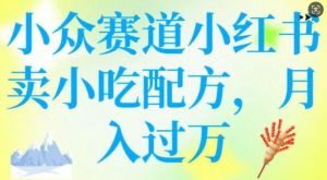 小众赛道小红书卖小吃配方，操作简单，月入过W-金易项目网