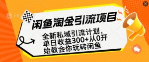 闲鱼淘金私域引流计划，从0开始玩转闲鱼，副业也可以挣到全职的工资-金易项目网