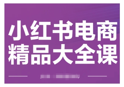 小红书电商精品大全课，快速掌握小红书运营技巧，实现精准引流与爆单目标，轻松玩转小红书电商(更新2月)-金易项目网