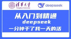 清华大学讲DeepSeek最全教程，从入门到精通，deepseek一分钟干了我一天的活-金易项目网