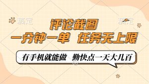 评论截图，一分钟一单，有手机就能做，任务无上限，轻松一天大几百-金易项目网