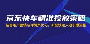 京东快车精准投放策略，结合用户营销与详情页优化，新品快速入池引爆流量-金易项目网