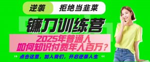 镰刀训练营超级IP合伙人，25年普通人如何通过“知识付费”实现逆袭-金易项目网
