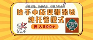 快手小店托管带货 2025新风口 批量自动剪辑爆款 月入5000+ 上不封顶-金易项目网