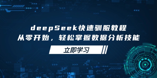 deepSeek快速驯服教程，从零开始，轻松掌握数据分析技能-金易项目网