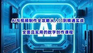AI与视频制作全攻略从入门到精通实战，全面且实用的数字创作课程(更新3月)-金易项目网