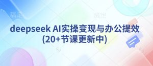 deepseek AI实操变现与办公提效(20+节课更新中)-金易项目网
