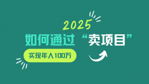 2025年如何通过“卖项目”实现年入100w-金易项目网