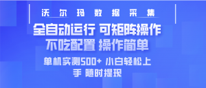 最新沃尔玛平台采集 全自动运行 可矩阵单机实测500+ 操作简单-金易项目网