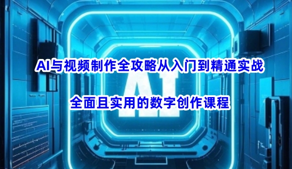 AI与视频制作全攻略从入门到精通实战，全面且实用的数字创作课程-金易项目网