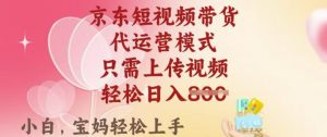 京东短视频带货，2025翻身项目，只需上传视频，单月稳定变现8k+【揭秘】-金易项目网