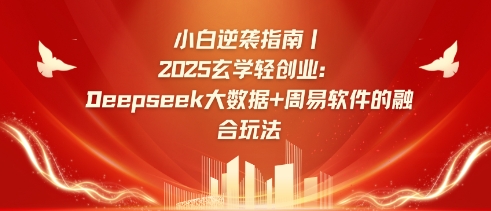 小白逆袭指南，2025玄学轻创业：Deepseek大数据+周易算法的融合玩法-金易项目网