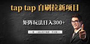 taptap拉新自刷项目，一个新用户14元，矩阵玩法日入300+-金易项目网