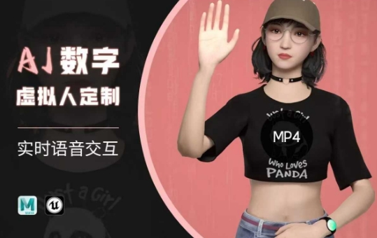 Ai数字人虚拟(智能体)实时语音交互特训营，​自行定制超写实角色AI数字人交互技术-金易项目网