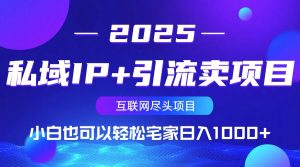 私域IP+引流卖项目，小白也可以做到轻松宅家日入1000+-金易项目网