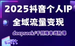 2025抖音个人IP全域流量变现进阶课，deepseek千川爆单进阶课-金易项目网
