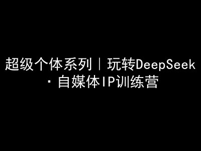 超级个体系列，玩转DeepSeek·自媒体IP训练营，deepseek教程-金易项目网