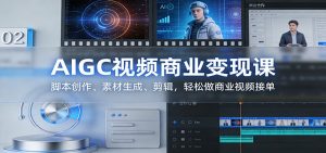 AIGC视频商业变现课：脚本创作、素材生成、剪辑，轻松做商业视频接单-金易项目网