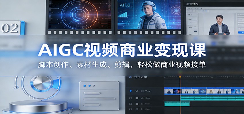 图片[1]-AIGC视频商业变现课：脚本创作、素材生成、剪辑，轻松做商业视频接单-金易项目网