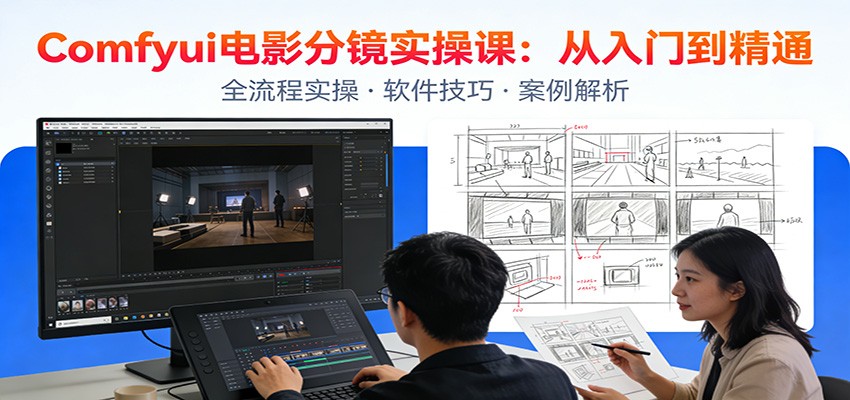 ComfyUI电影分镜实操课：分镜一致性，全流程AI视频制作，零基础也能做专业分镜-金易项目网