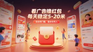 看广告撸红包，每天稳定5-20米，无任何门槛，适合任何人-金易项目网