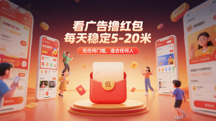 看广告撸红包，每天稳定5-20米，无任何门槛，适合任何人-金易项目网