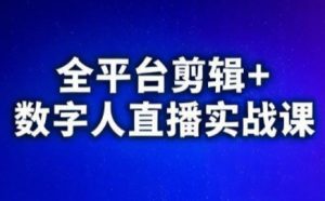 视频号、快手、抖音全平台剪辑+数字人直播实战课(更新2026)​-金易项目网