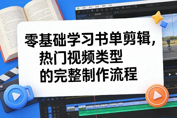 零基础学习书单剪辑，热门视频类型的完整制作流程(更新2026)-金易项目网