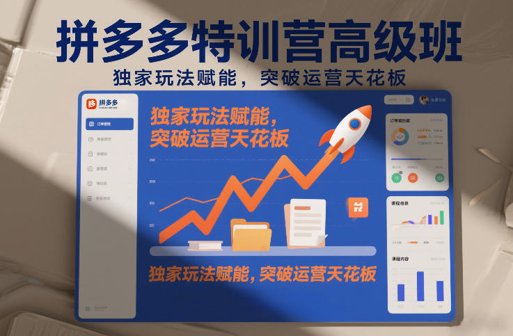 拼多多特训营高阶班，独家玩法赋能，突破运营天花板(更新26年2月)-金易项目网