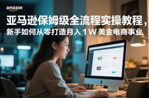 亚马逊保姆级全流程实操教程，新手如何从零打造月入1W美金电商事业-金易项目网