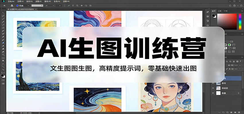 AI生图训练营：文生图图生图，高精度提示词，零基础快速出图-金易项目网