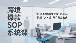 跨境爆款SOP系统课，“内容飞轮+精准投放”为核心，拆解“人×货×场”黄金公式-金易项目网
