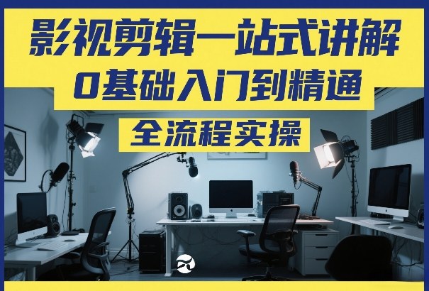 影视剪辑一站式讲解，0基础入门到精通，全流程实操-金易项目网